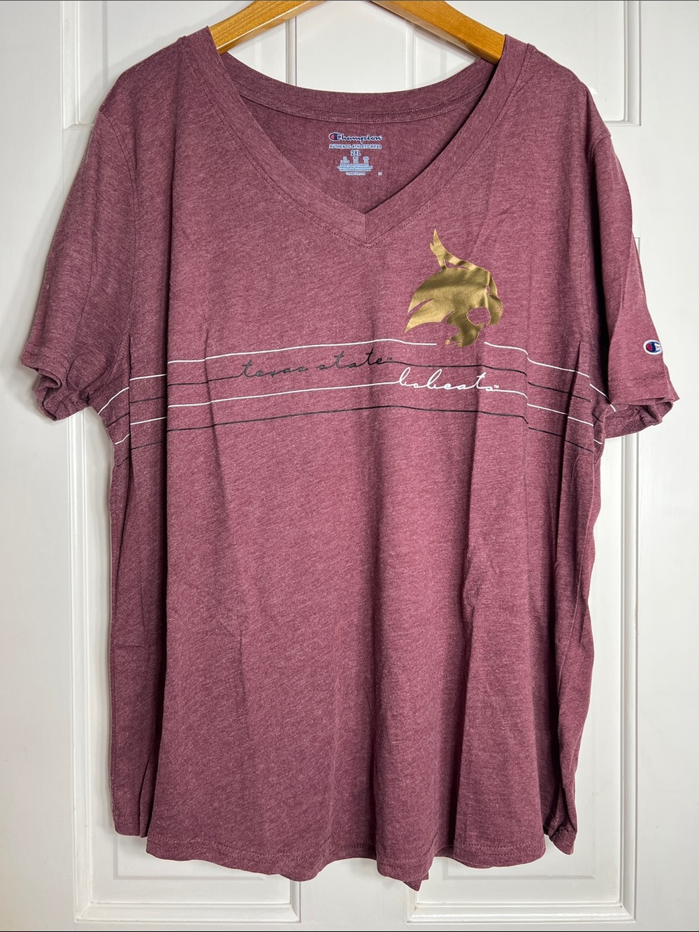 Texas State Champion V-Neck Short Sleeve Tee 2XL